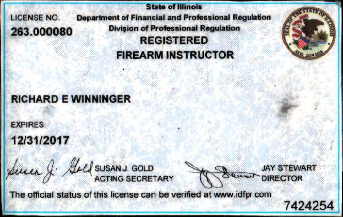 NRA Instructors "Approval of Certified Firearms Instructors
